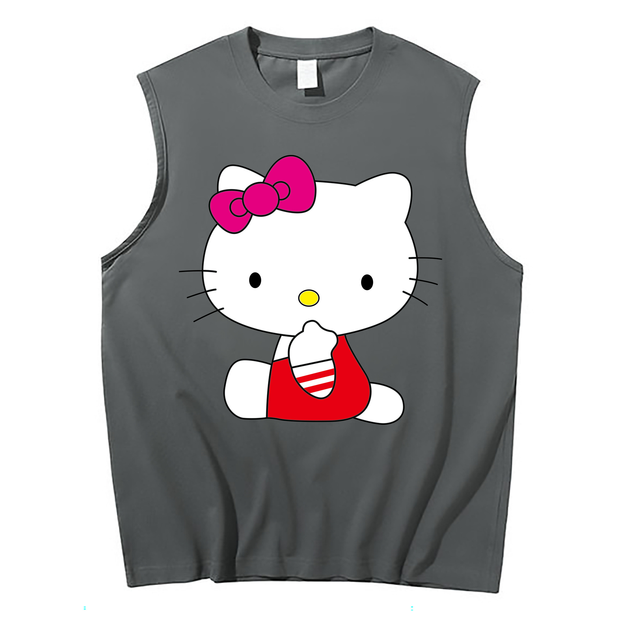 （画像用） Hello Kitty ハローキティ コットン100％タンクトップ（フロントプリント）